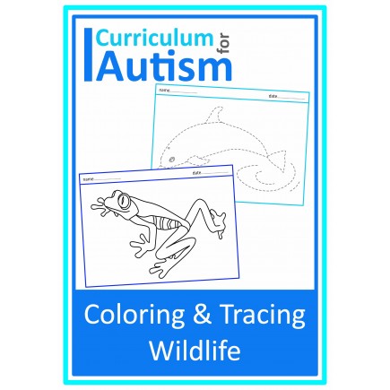 Coloring and Tracing Wild Animals Fine Motor Skills Practice